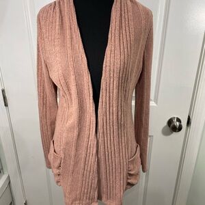 Emory Rose Women's Pink Ribbed Sweater Size Medium CB-111